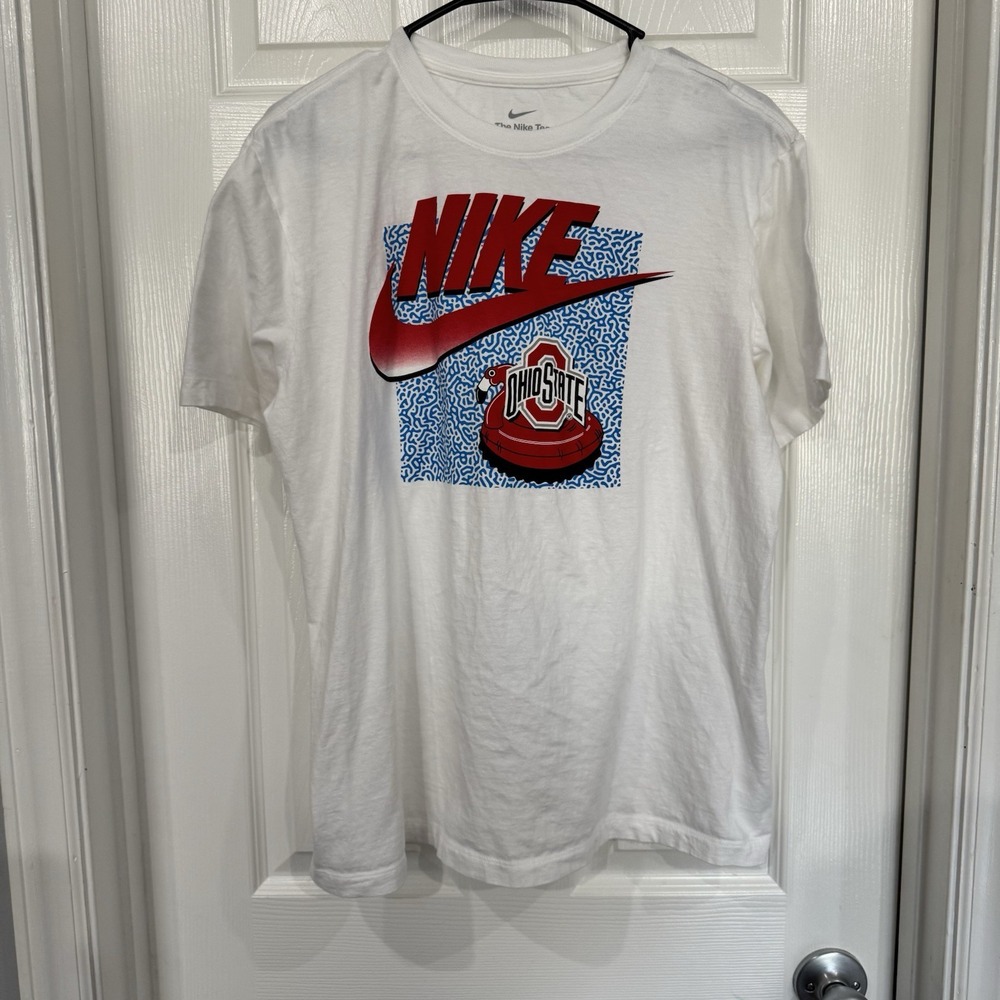 Nike Ohio State T Shirt White Short Sleeve Men Size Medium
